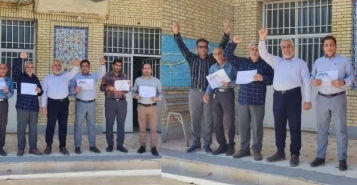 تحصن کارکنان دانشگاه ملی مهارت مرکز پسران داراب در محکومیت ترور سید حسن نصرالله و دفاع از مردم مظلوم غزه و لبنان